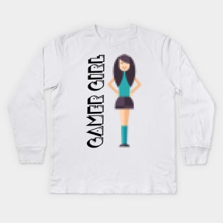 Gamer girl Kids Long Sleeve T-Shirt